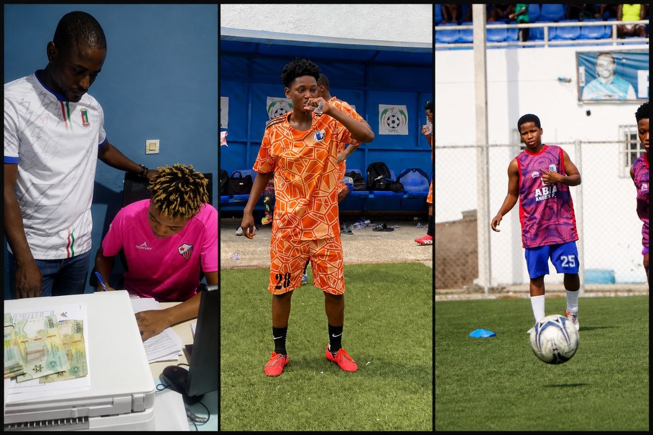 BlueWhale players at signing and on the pitch — the first professional contracts