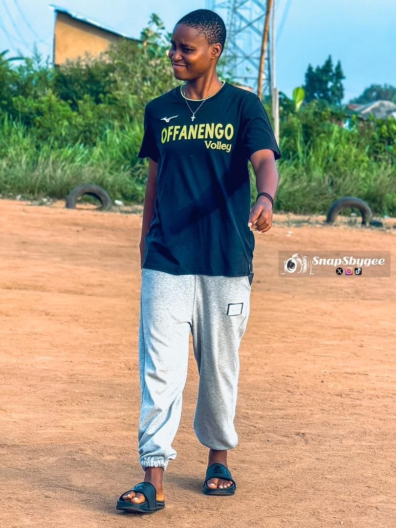 Mmekid Courage on a dusty pitch during the transition from player to builder